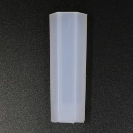 Szilikon öntőforma átlátszó hatszög alapú függő 1,8  cm x 4,9 cm   Szilikon öntőforma átlátszó hatszög alapú függő 1,8  cm x 4,9 cm