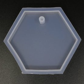 Szilikon öntőforma átlátszó hatszög 8cm x 1,2cm Szilikon öntőforma átlátszó hatszög 8cm x 1,2cm