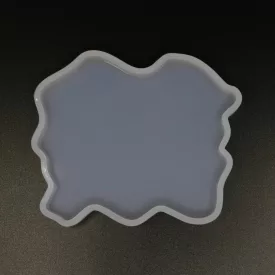   Szilikon öntőforma átlátszó geóda téglalap 10 x 8 x 1 cm