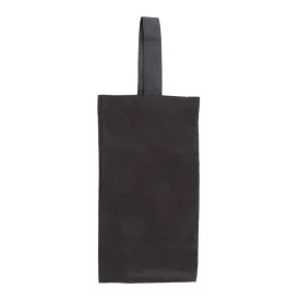 Lenvászon italtartó füllel 17cm x 34cm fekete