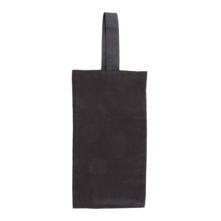 Lenvászon italtartó füllel 17cm x 34cm fekete