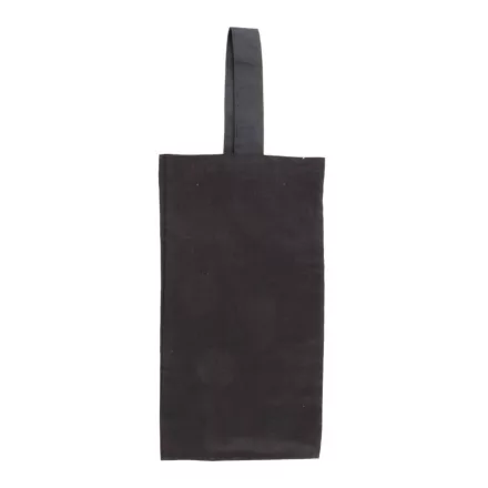 Lenvászon italtartó füllel 17cm x 34cm fekete
