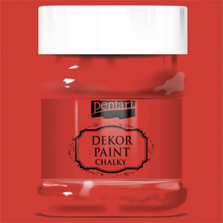 Pentart Dekor Paint Chalky - Piros -  230ml