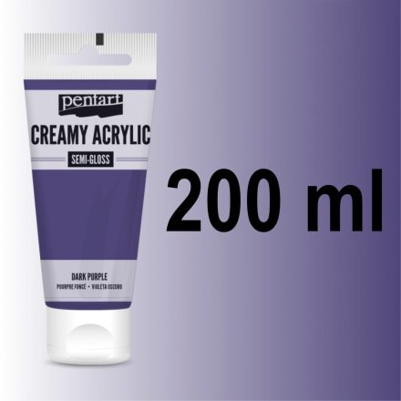 Krémes akrilfesték selyemfényű - SÖTÉTLILA 200ml