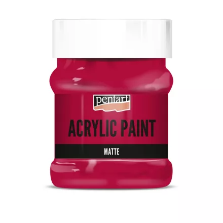 Matt akrilfesték - KÁRMINPIROS 230ml | Pentart