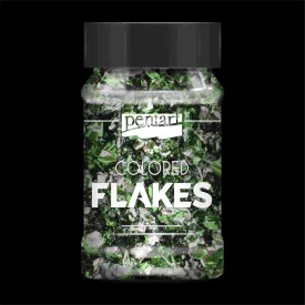 Színes fólia pehely zöld - ezüst min. 1 g
