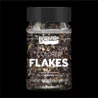 Színes fólia pehely fekete - arany  min. 1 g
