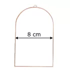 Fóliázott üveg 3mm boltíves, 8cm x 15cm