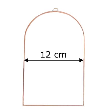Fóliázott üveg 3mm boltíves, 12cm x 20cm
