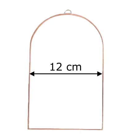 Fóliázott üveg 3mm boltíves, 12cm x 20cm