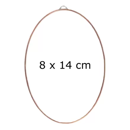 Fóliázott üveg 3mm ovál 8cm x 14cm