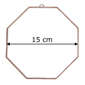 Fóliázott üveg 3mm nyolcszög 15cm
