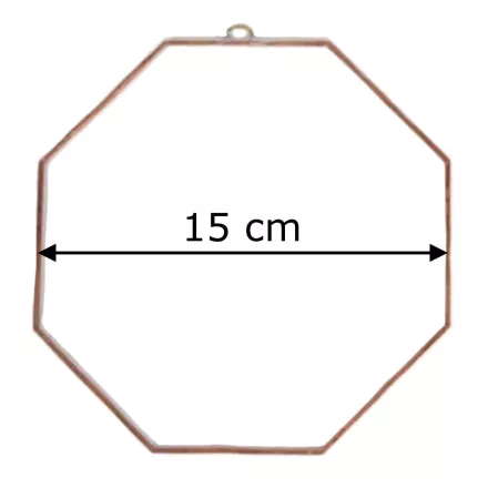 Fóliázott üveg 3mm nyolcszög 15cm