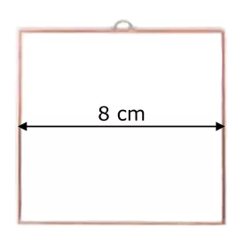 Fóliázott üveg 3mm négyszög 8cm x 8cm