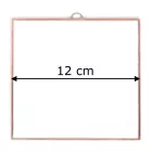 Fóliázott üveg 3mm négyszög 12cm x 12cm
