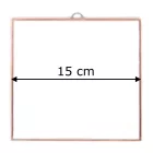 Fóliázott üveg 3mm négyszög 15cm x 15cm