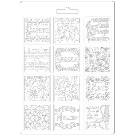 Lágy PVC öntőforma, A5 - Szenvedély patchwork
