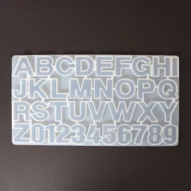   Szilikon öntőforma átlátszó betűk és számok 36 x 19,4 x 1,3cm