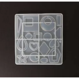   Szilikon öntőforma átlátszó fülbevalók és medálok - geometriai