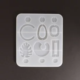 Szilikon öntőforma átlátszó logós fülbevalók