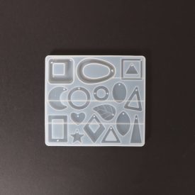 Szilikon öntőforma átlátszó fülbevalók és medálok Szilikon öntőforma átlátszó fülbevalók és medálok