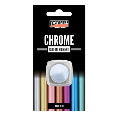 Rub-on pigment chrome effect 0,5g - királykék