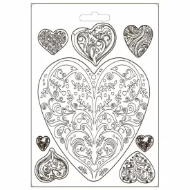 Lágy PVC öntőforma A5 - You and Me - Szívek