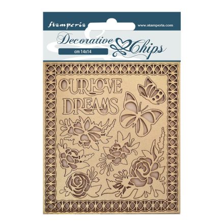 Chipboard cm 14x14 - Garden of Promises szerelmeink és álmaink