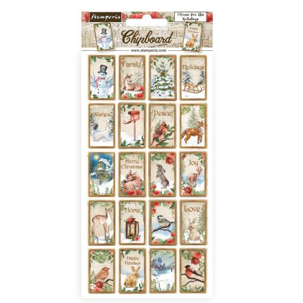 Chipboard cm 15x30 - Romantic Home for the holidays