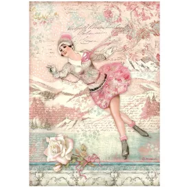 A4 rizspapír csom. - Sweet winter ice skater