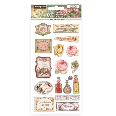 Chipboard cm 15x30 - Rose Parfum