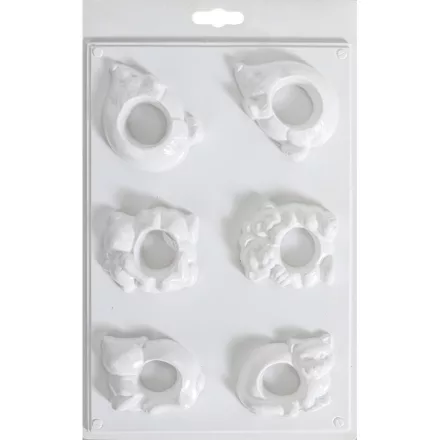 Gipszkiöntő forma - Állatos képtartó