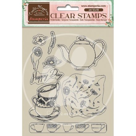 Akril pecsételő cm 14x18 - Create Happiness Welcome Home cups