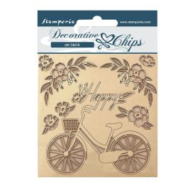 Chipboard cm 14x14 - Create Happiness Welcome Home bicycle Chipboard cm 14x14 - Create Happiness Welcome Home bicycle