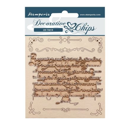 Chipboard cm 14x14 - Vintage Library letters