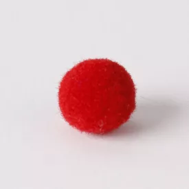 Zsenília pompon 1 cm  - piros 100 db-os csomag