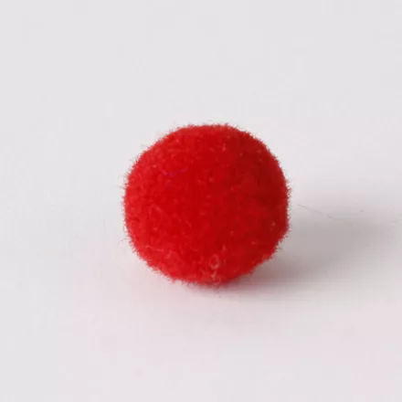 Zsenília pompon 1 cm  - piros 100 db-os csomag