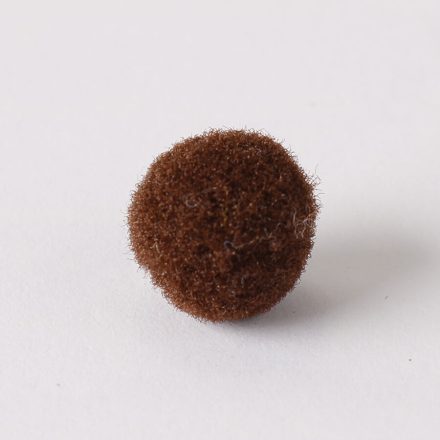 Zsenilia pompon - 1cm - sötétbarna - 100db