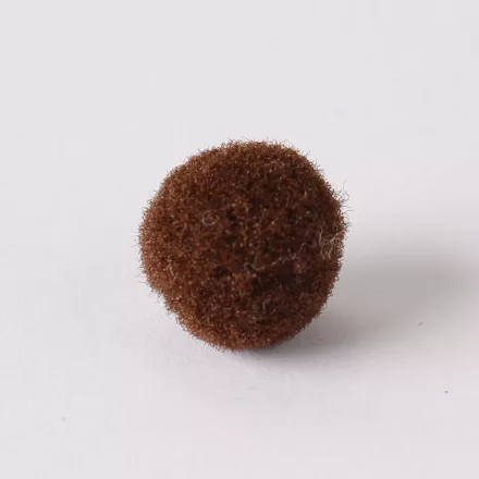 Zsenília pompon 1 cm  - sötétbarna 100 darabos csomag