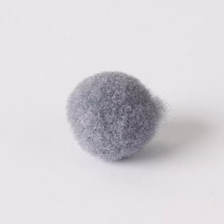 Zsenília pompon 1 cm  - sötétszürke 100 darabos csomag