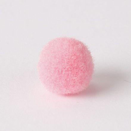 Zsenília pompon 1 cm  - világosrózsaszín