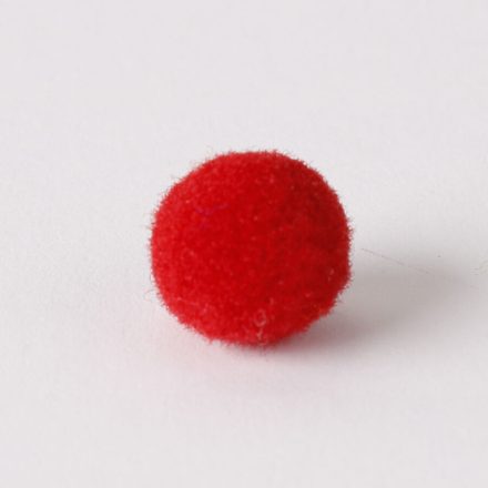 Zsenilia pompon 1cm - piros - 100db