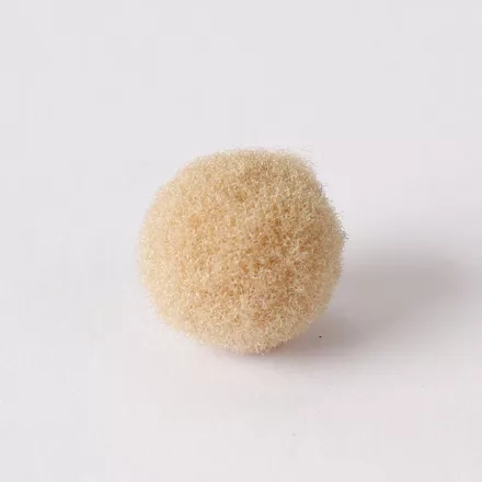 Zsenília pompon 2 cm  - világosbarna 100 darabos csomag