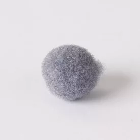 Zsenília pompon 2 cm  - sötétszürke 100 darabos csomag