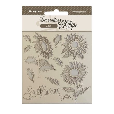 Chipboard cm 14x14 - Sunflower Art