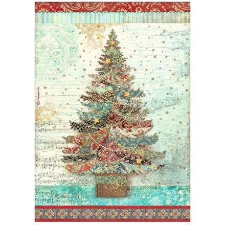 A4 rizspapír csom. - Christmas Greetings tree