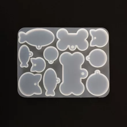 Szilikon öntőforma átlátszó kutya biléta