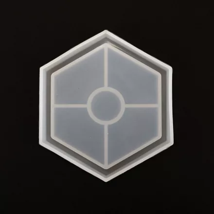 Szilikon öntőforma átlátszó szappantartó hatszög