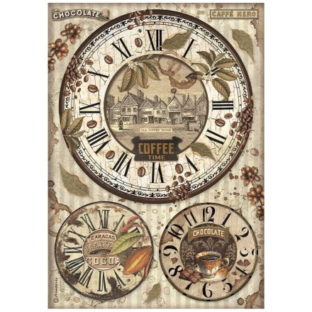 A4 rizspapír csom. - Coffee and Chocolate clocks