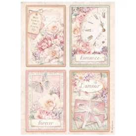 A4 rizspapír csom. - Romance Forever 4 cards